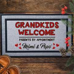 Personalized Grandkids Welcome Indoor/Outdoor Door Mat
